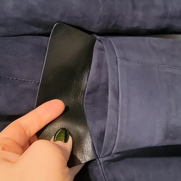 Layfette 148 Suede Leather Navy Blazer Jacket Size 8 - Picture 5 of 9